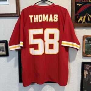 Vintage 90s RARE Logo 7 Kansas City Chiefs Jersey Derrick Thomas Size Large